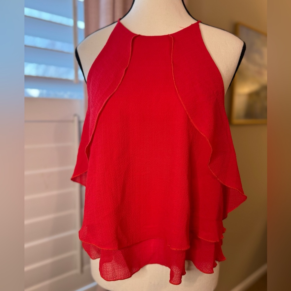 Fresh Tart red sleeveless top size small LIKE NEW